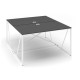 Stôl ProX 138 x 163 cm, s krytkou - Grafit / biela