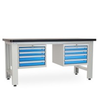 Dielenský stôl Solid MDF-44, 180 cm, 2 závesné boxy