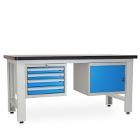 Dielenský stôl Solid MDF-41, 180 cm, 2 závesné boxy