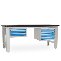 Dielenský stôl Solid MDF-24, 210 cm, 2 závesné boxy