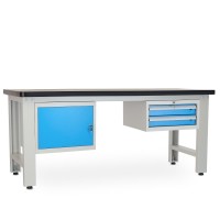Dielenský stôl Solid MDF-12, 210 cm, 2 závesné boxy