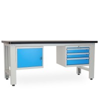 Dielenský stôl Solid MDF-13, 210 cm, 2 závesné boxy